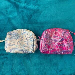PICK ONE Paisley Cosmetic Bag - Magenta or Blue/White